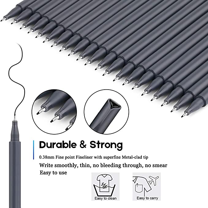 Black Fine Point Pens